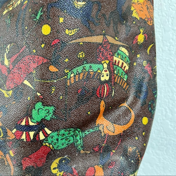 Piero Guidi Magic Circus 'Sophia' Leather Bucket Drawstring Bag - Picture 8 of 11